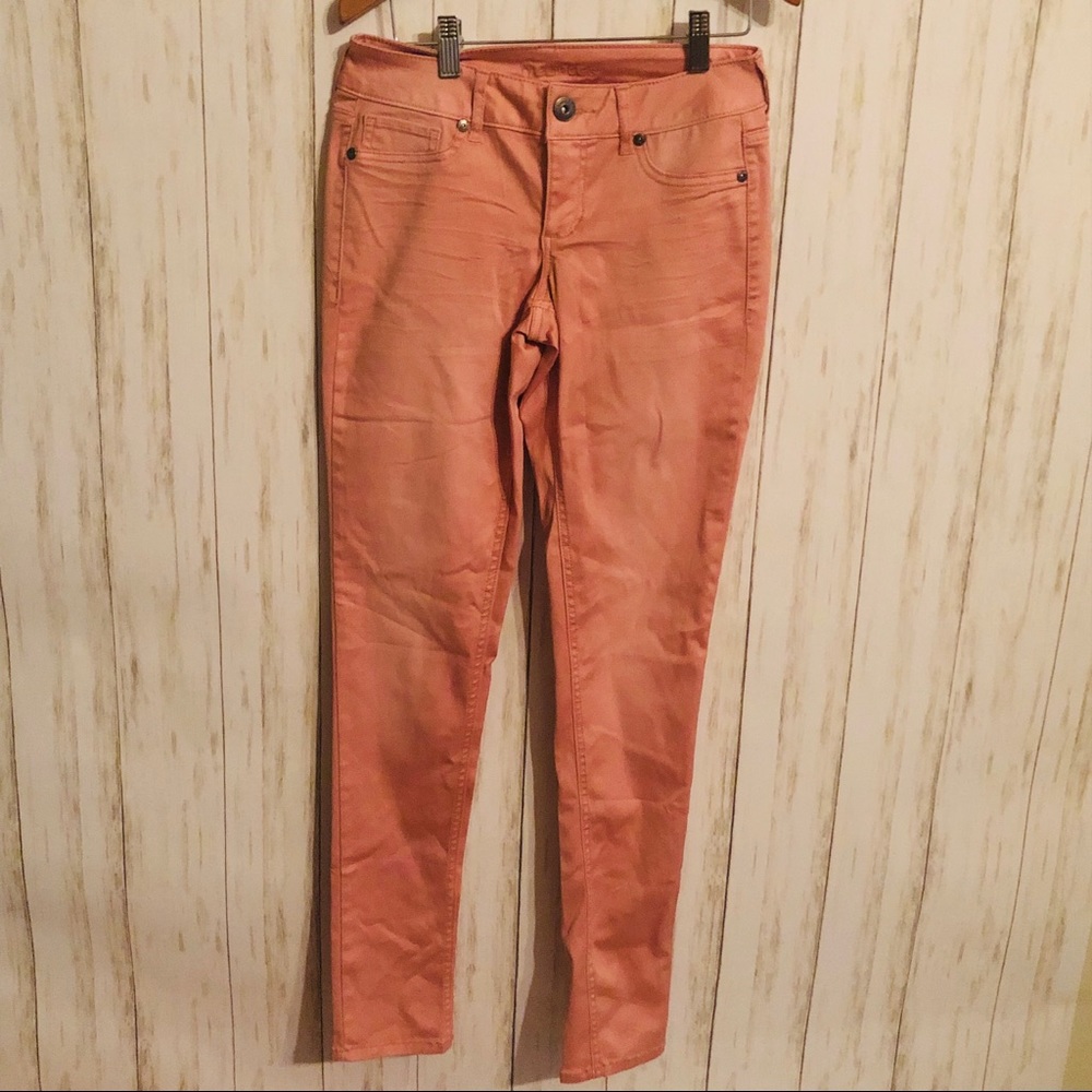 Maurice’s pink stretch zip/button skinny pants, XS
